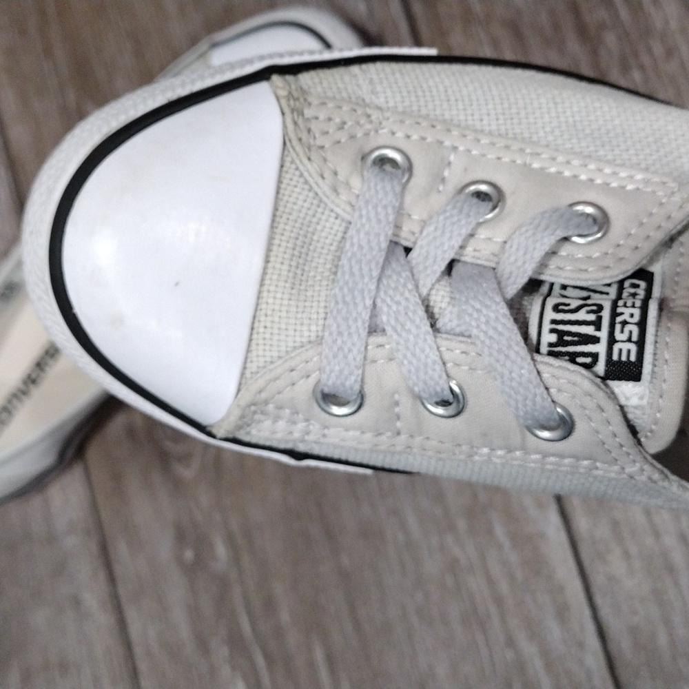 CONVERSE - Light Gray Canvas Sneakers - Picture 8 of 12
